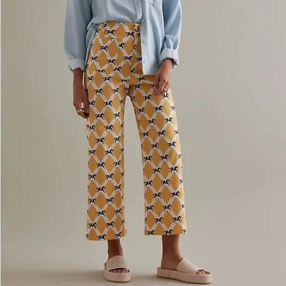 Rare The Colette Pants Horse Print Animal Print Wide Leg High Rise Horse Girl Equestrian Novelty Print Unique Maximalist Colourful Bright Western Boho Cowgirl Ranch Relaxed Casual