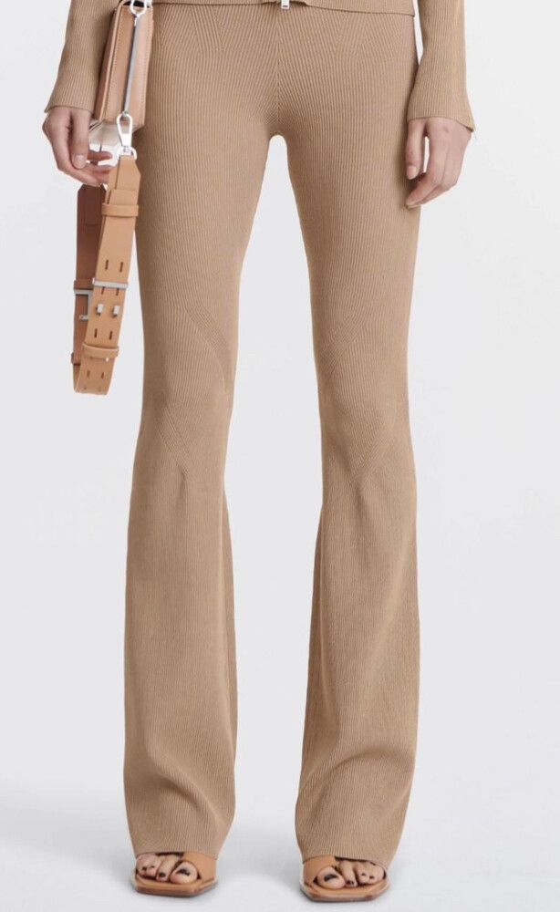 Dion Lee Angled Rib Knit Pants Camel/Safari
