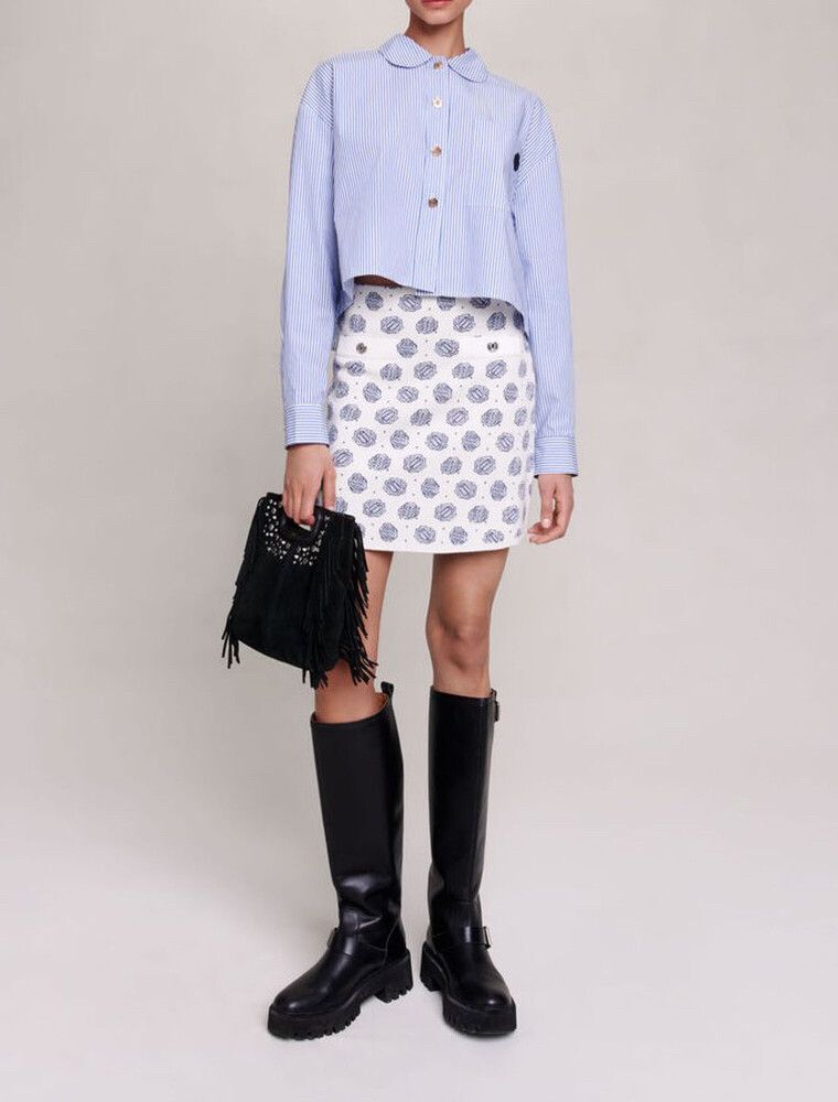 Maje Leather Biker Boots