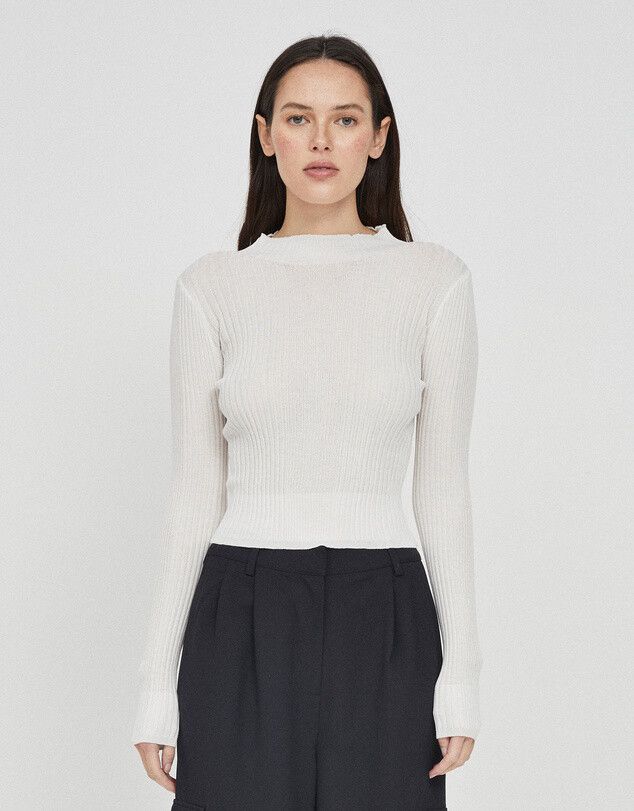Friend of Audrey Ribbed Knit Top