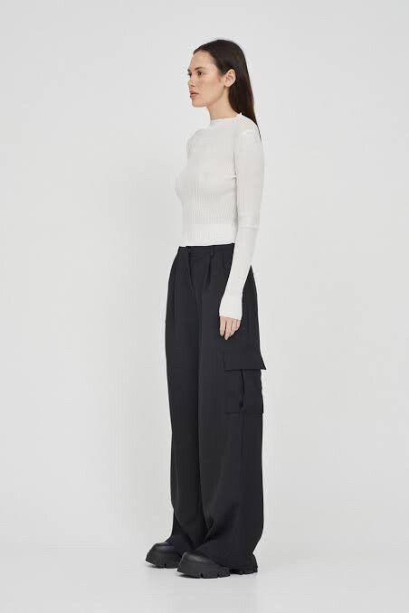Friend of Audrey Ribbed Knit Top