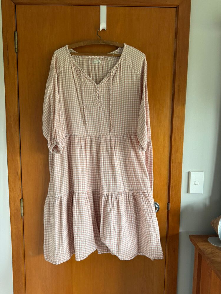 Mann&Co Pink Gingham Dress