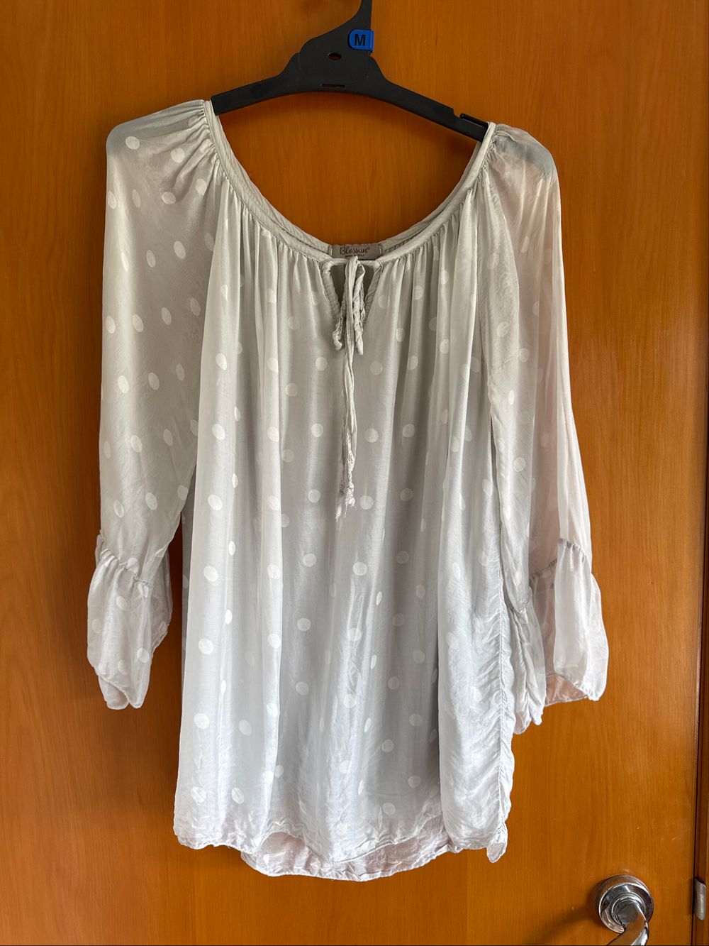 Blossun White Polkadot Top