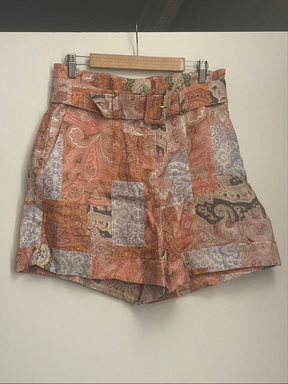 Witchery Paisley Print Belted Shorts