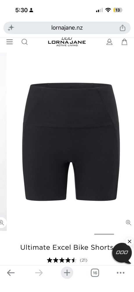 Lorna Jane Black Bike Shorts