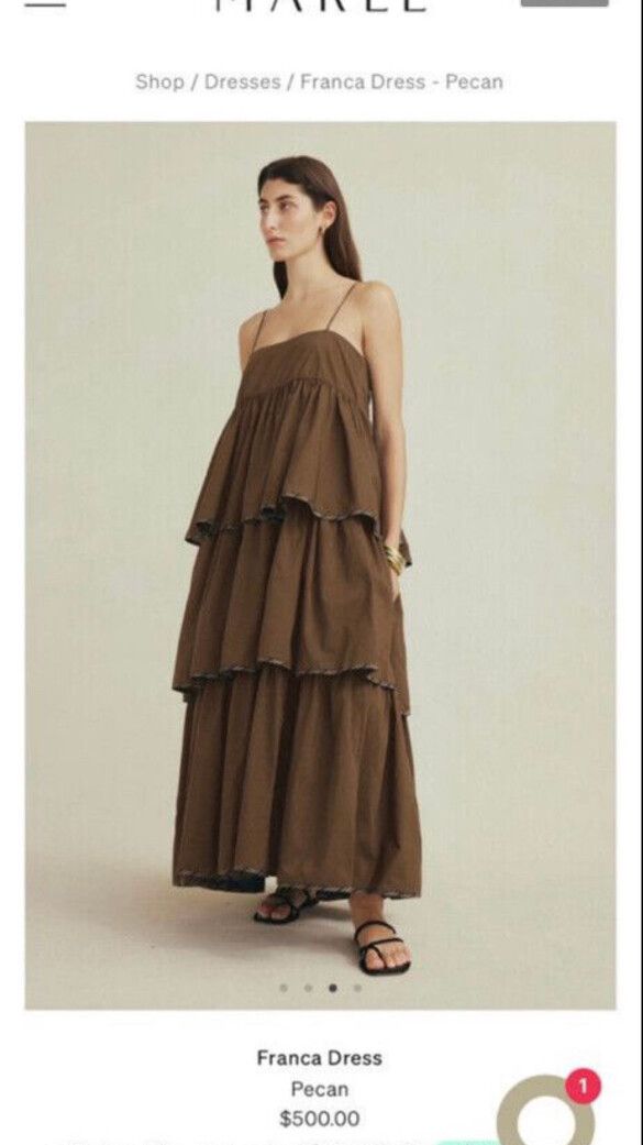Marle - Brown Marle Tiered Dress on Designer Wardrobe