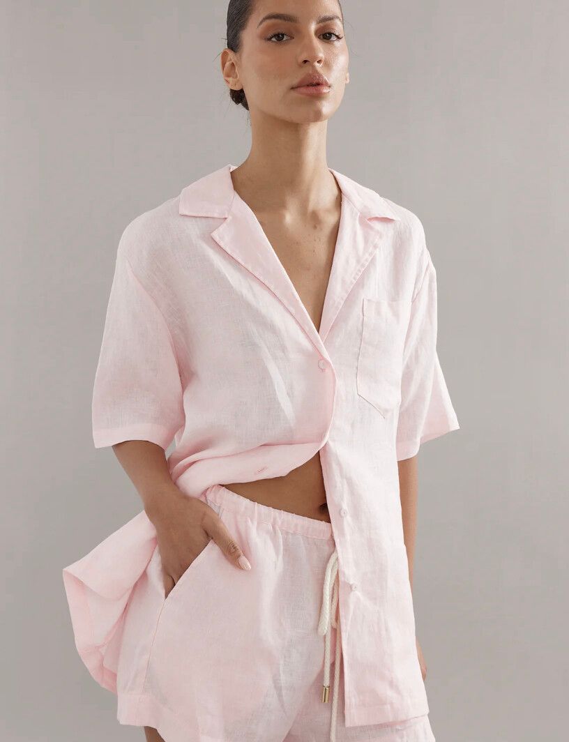 Juno Short Pink Linen