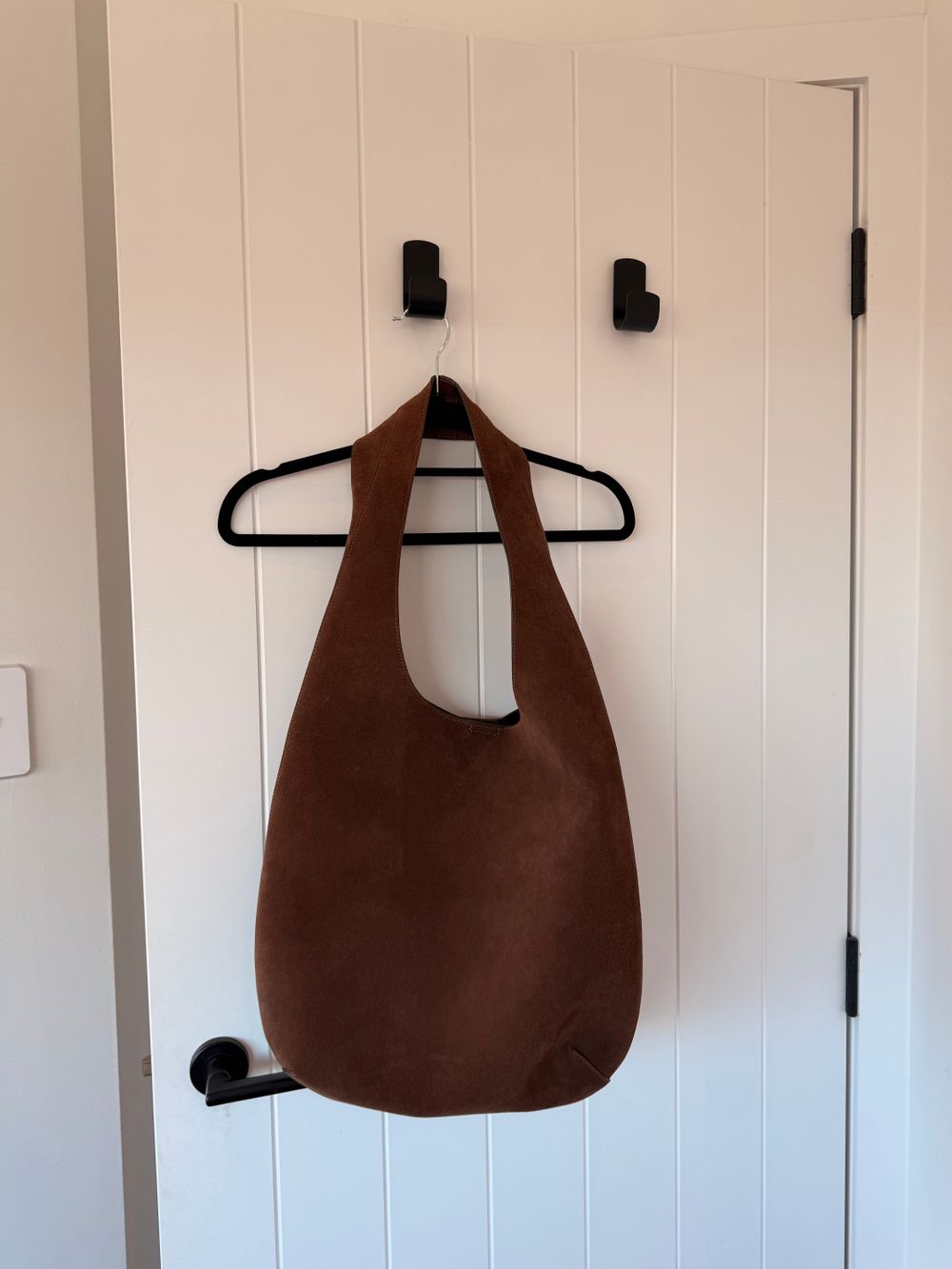 Assembly Label Brown Suede Tote