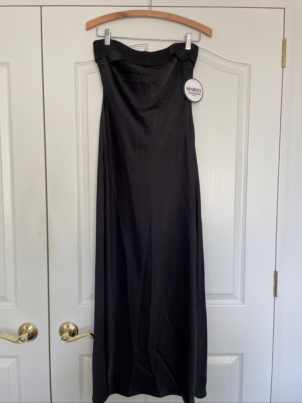 white wrap dress maxi Shona Joy - La Lune Plunged Long Sleeve Maxi Dress - White