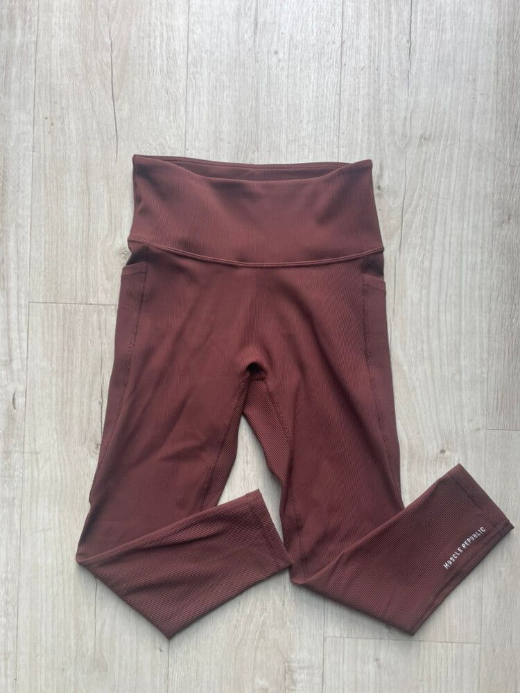 Muscle Republic 7/8 Leggings - Brown - Small