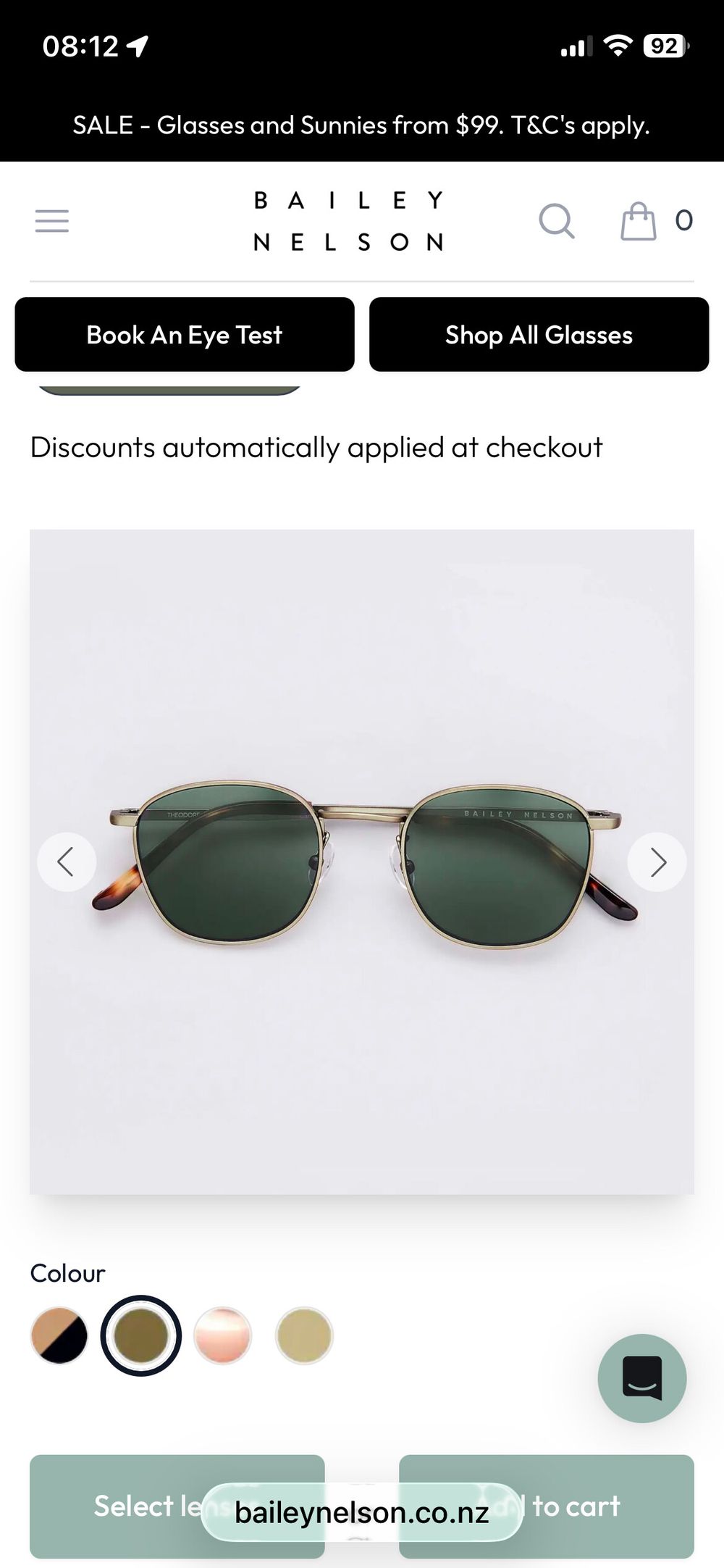 Bailey Nelson Theodore Brushed Antique Sunglasses