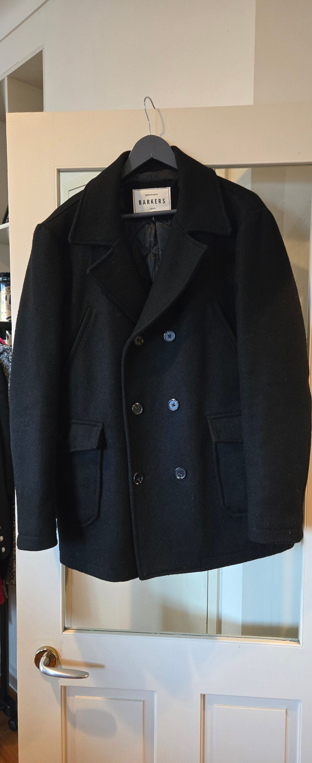 Barkers Black Wool Blend Jacket Size L