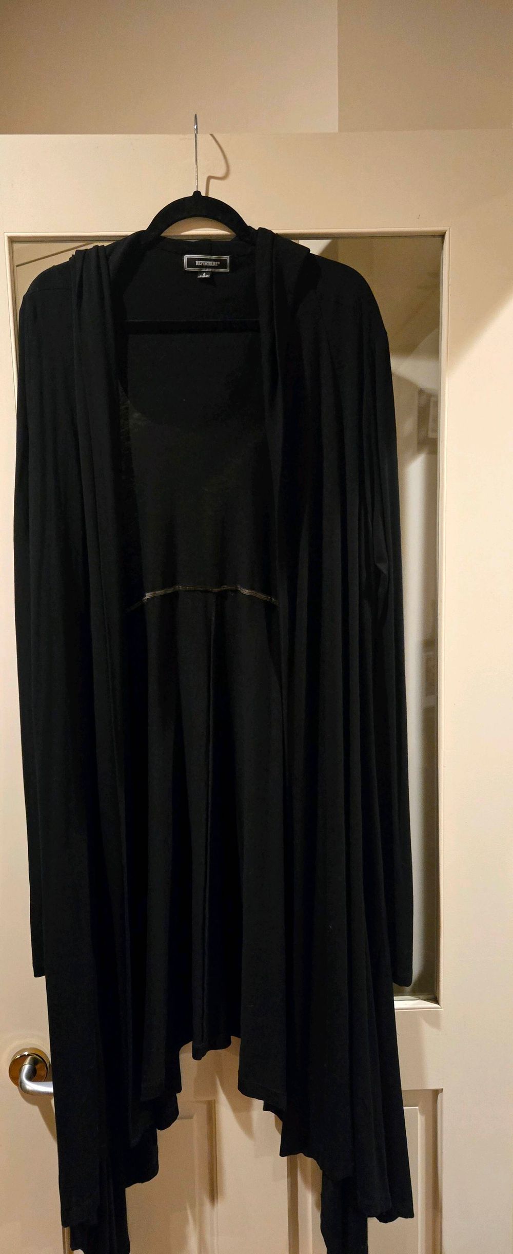 Repertoire Black Hooded Coat Size 4