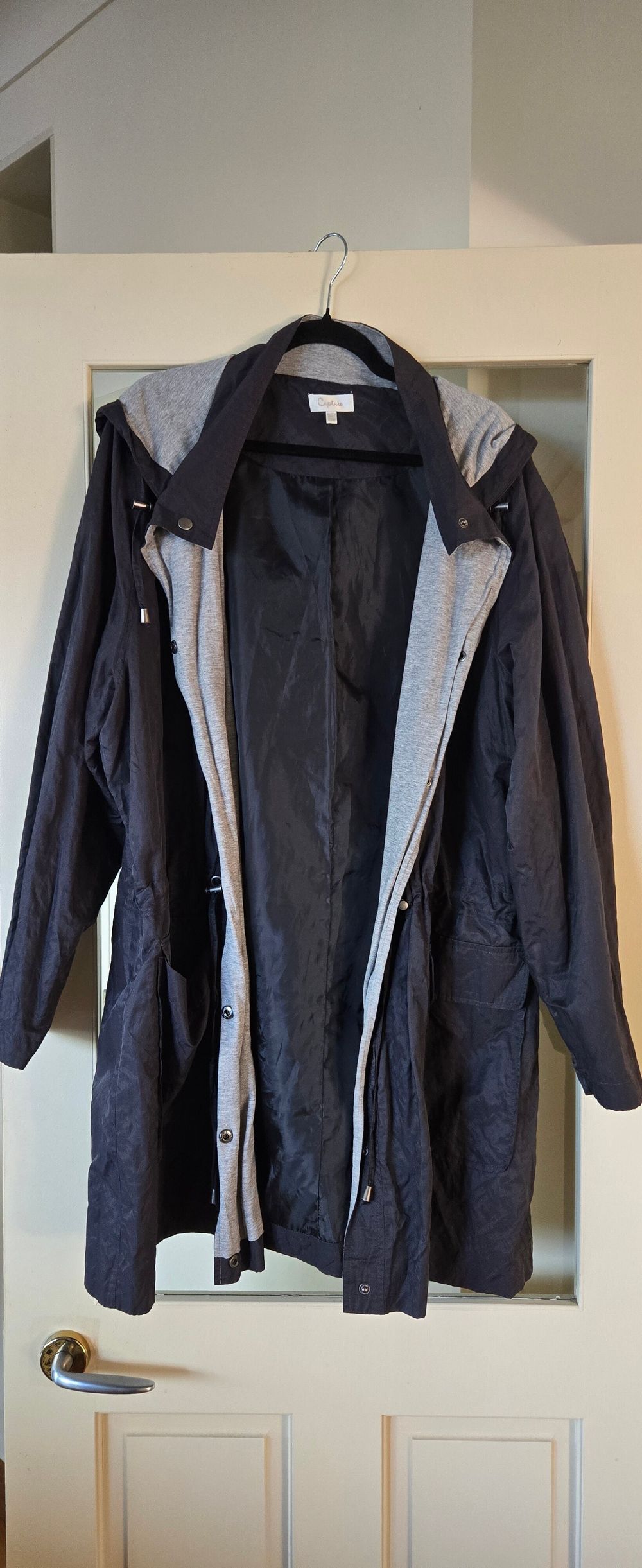 Capture (Ezibuy) Charcoal Black Grey Jacket with hood