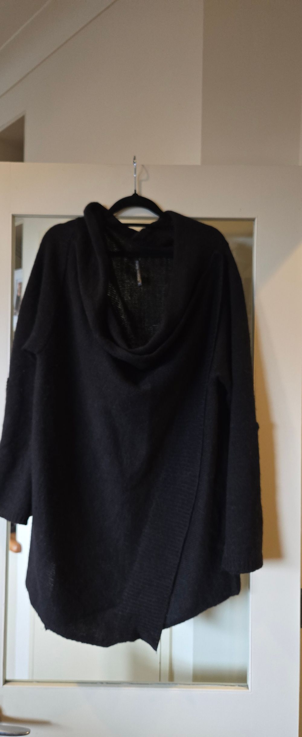 Twin Rivers Black Cowl Neck Wrap Jumper XXL