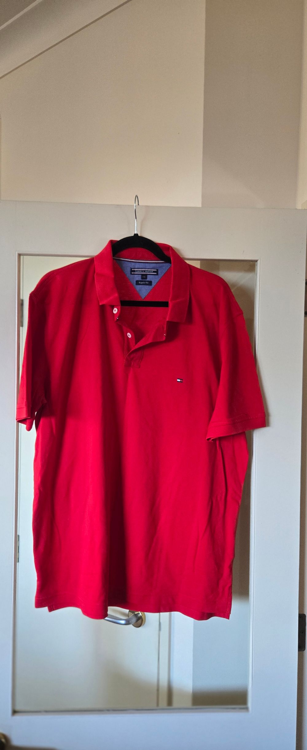 Tommy Hilfiger Red Cotton Polo Shirt Sz 2XL