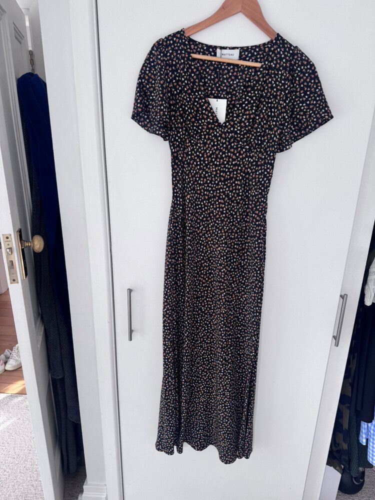 matteau short sleeve bias dress Matteau | Short Sleeve Bias Dress - Dandelion