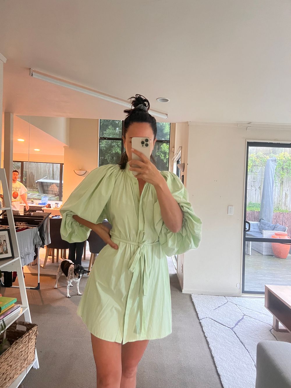 Lime green dress