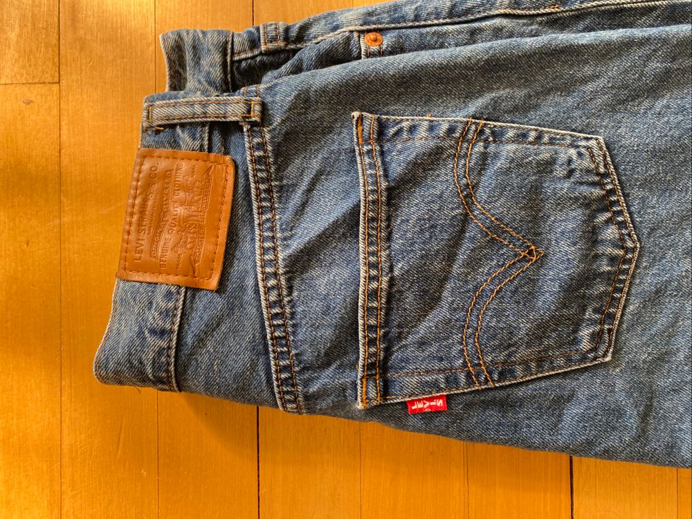 Levi's Premium Blue Ribcage Denim Skirt