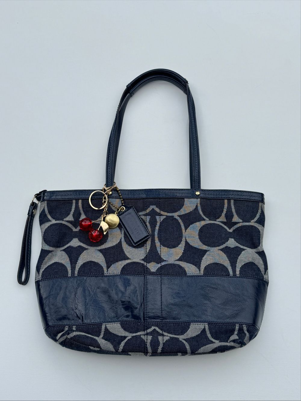 Vintage Coach Denim Small Tote