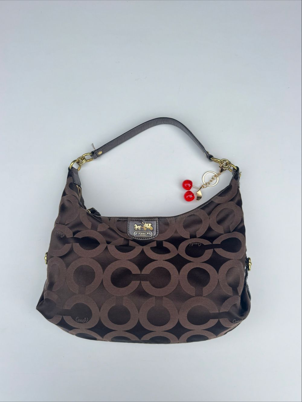 Vintage Brown Coach Madison Shoulder Bag