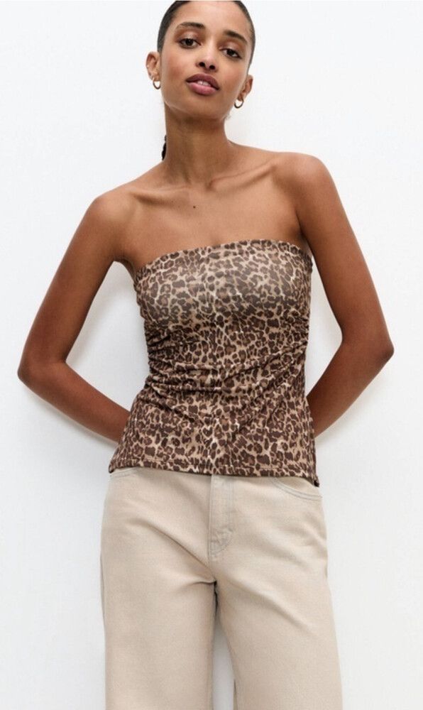Leopard Print Bandeau Top