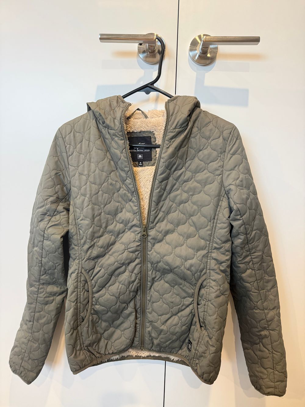 Rip curl khaki sherpa lined jacket