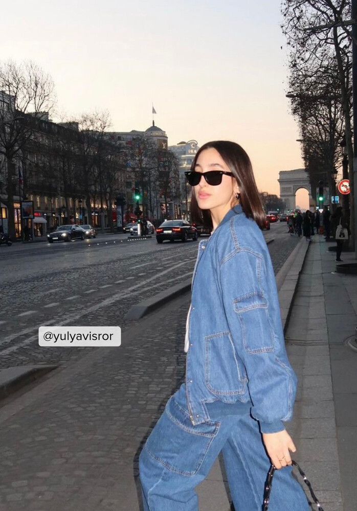 Oversized Denim Bomber