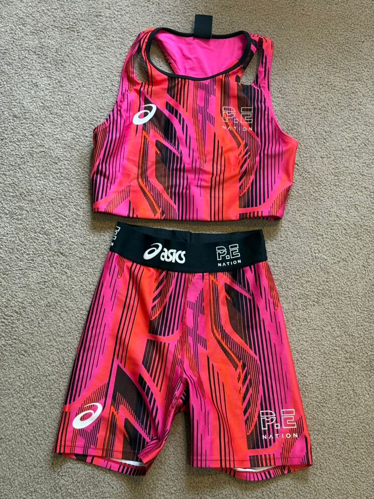 P.E Nation x ASICS sports bra and shorts set