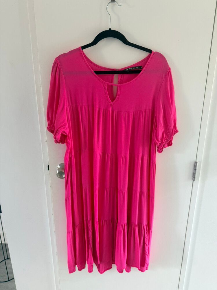 Pink knee length dress