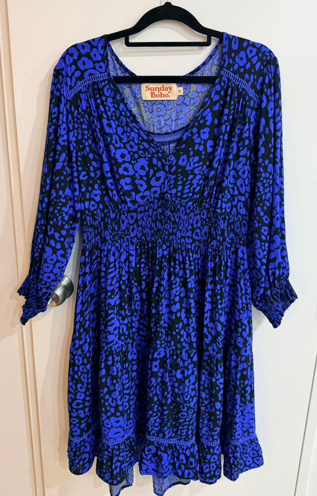 Sunday Boho Long Sleeve Mini dress Size M