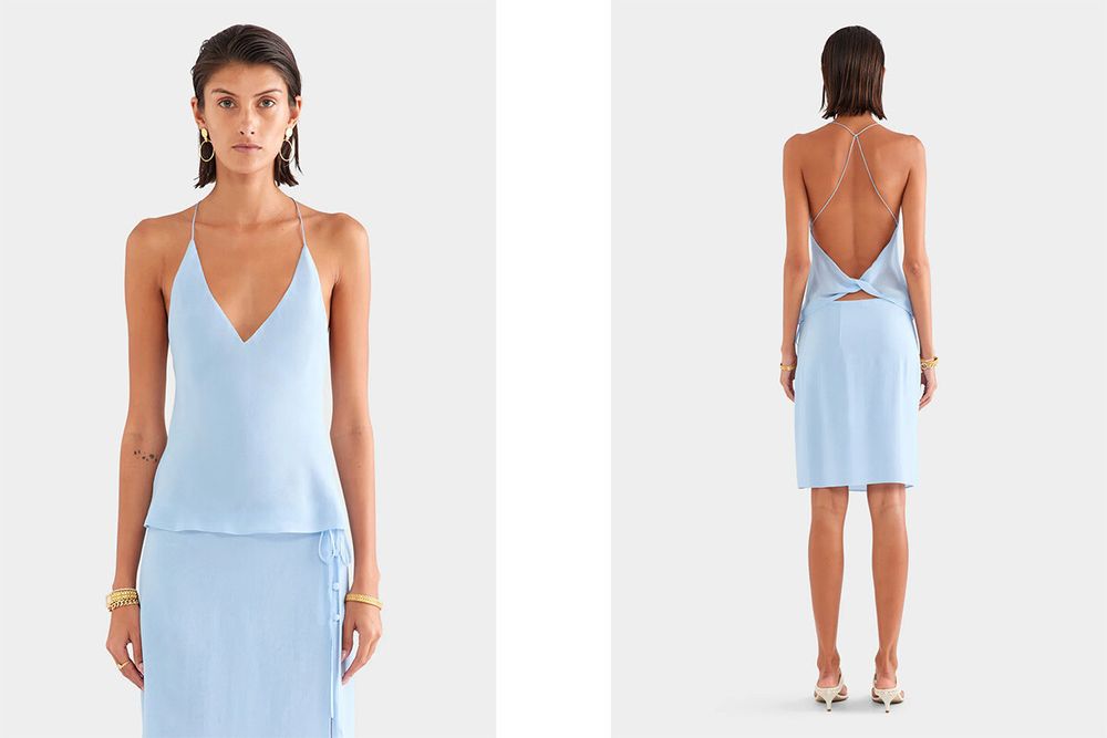 Venroy Cross Back Silk Cami