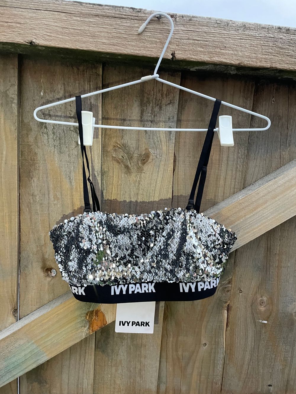 Ivy Park Silver Black Sequin Set