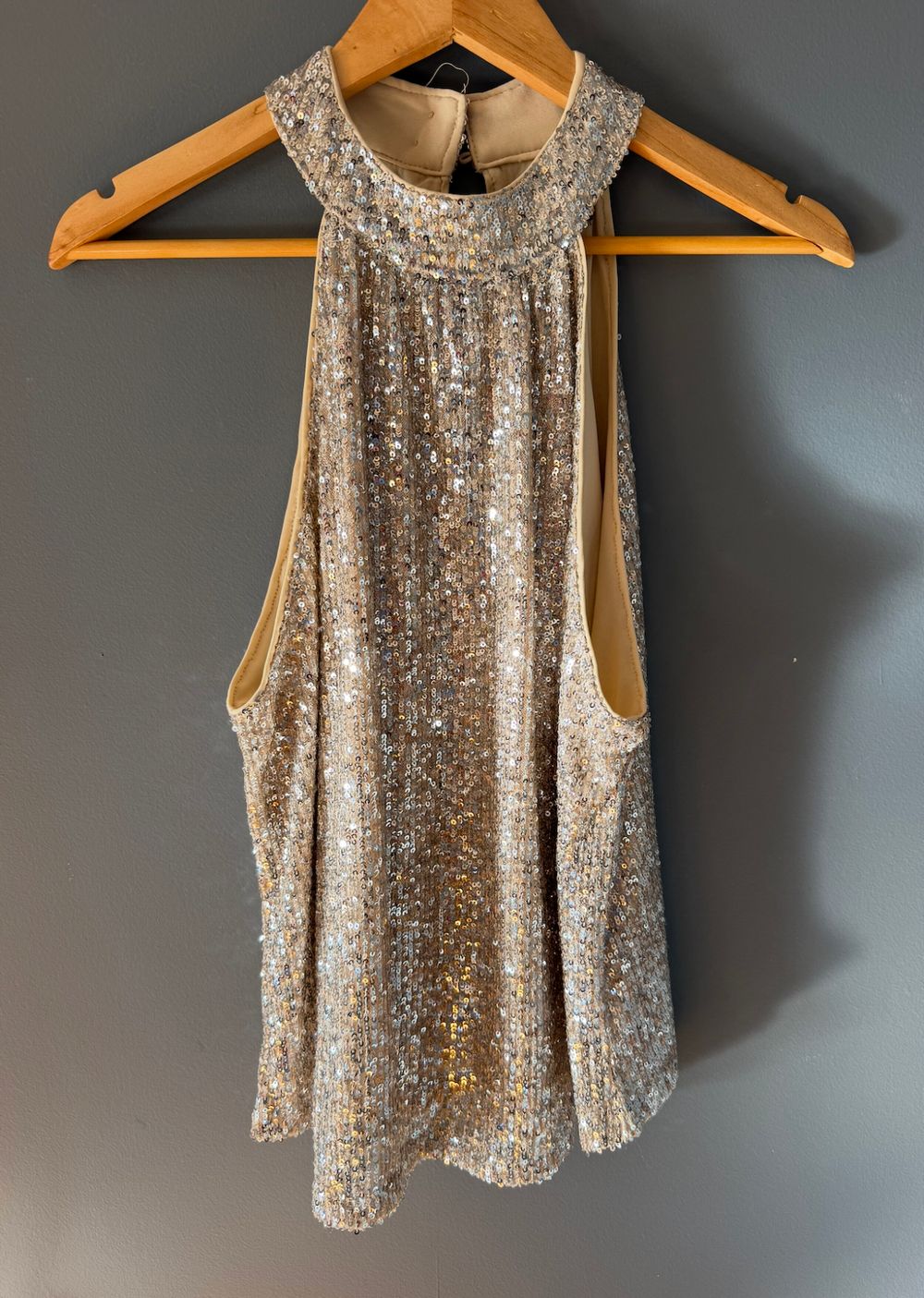 Sequin Halter Top
