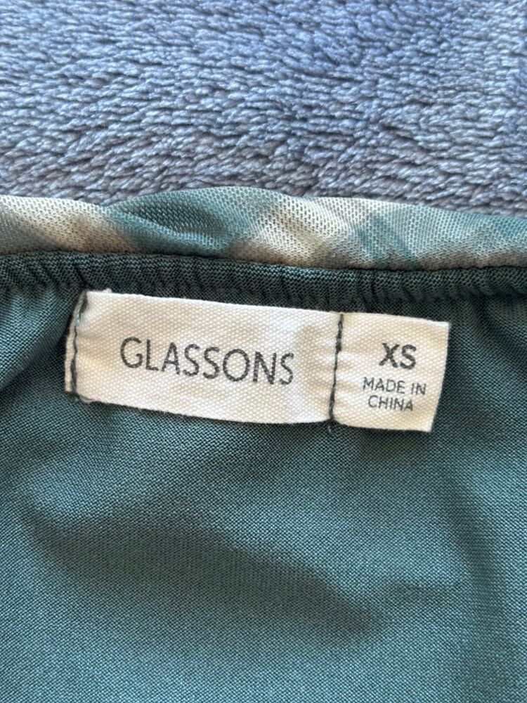 Glassons Green Plaid Top