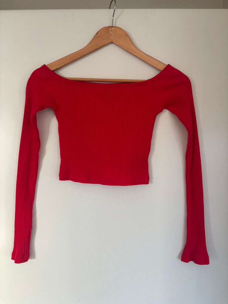 H&M Divided Red Top