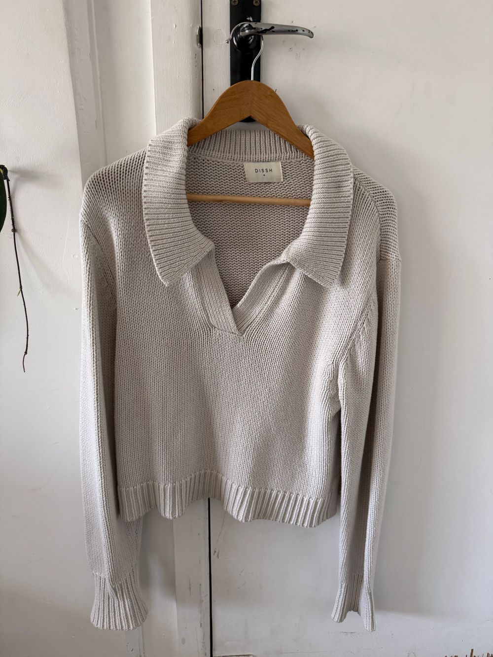 DISSH Beige Ribbed Knit Jumper