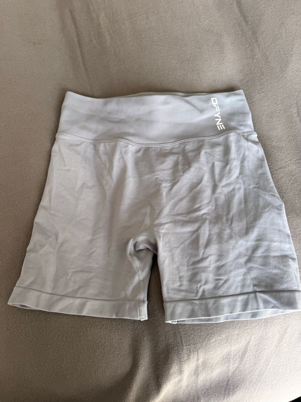DFYNE Grey High-Waist Activewear Shorts