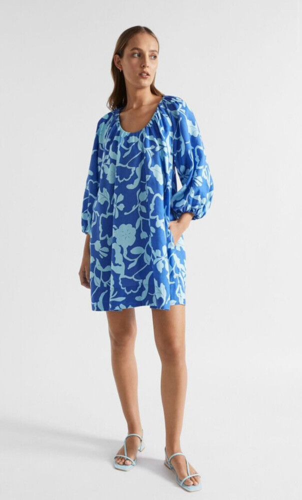 Seed Heritage - Seed Heritage Linen Blue Dress on Designer Wardrobe