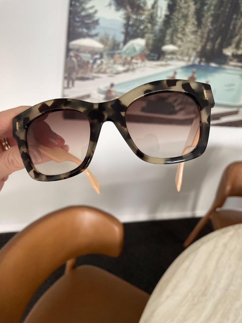 Fendi Vintage Tortoise Shell Sunglasses Made in Italy