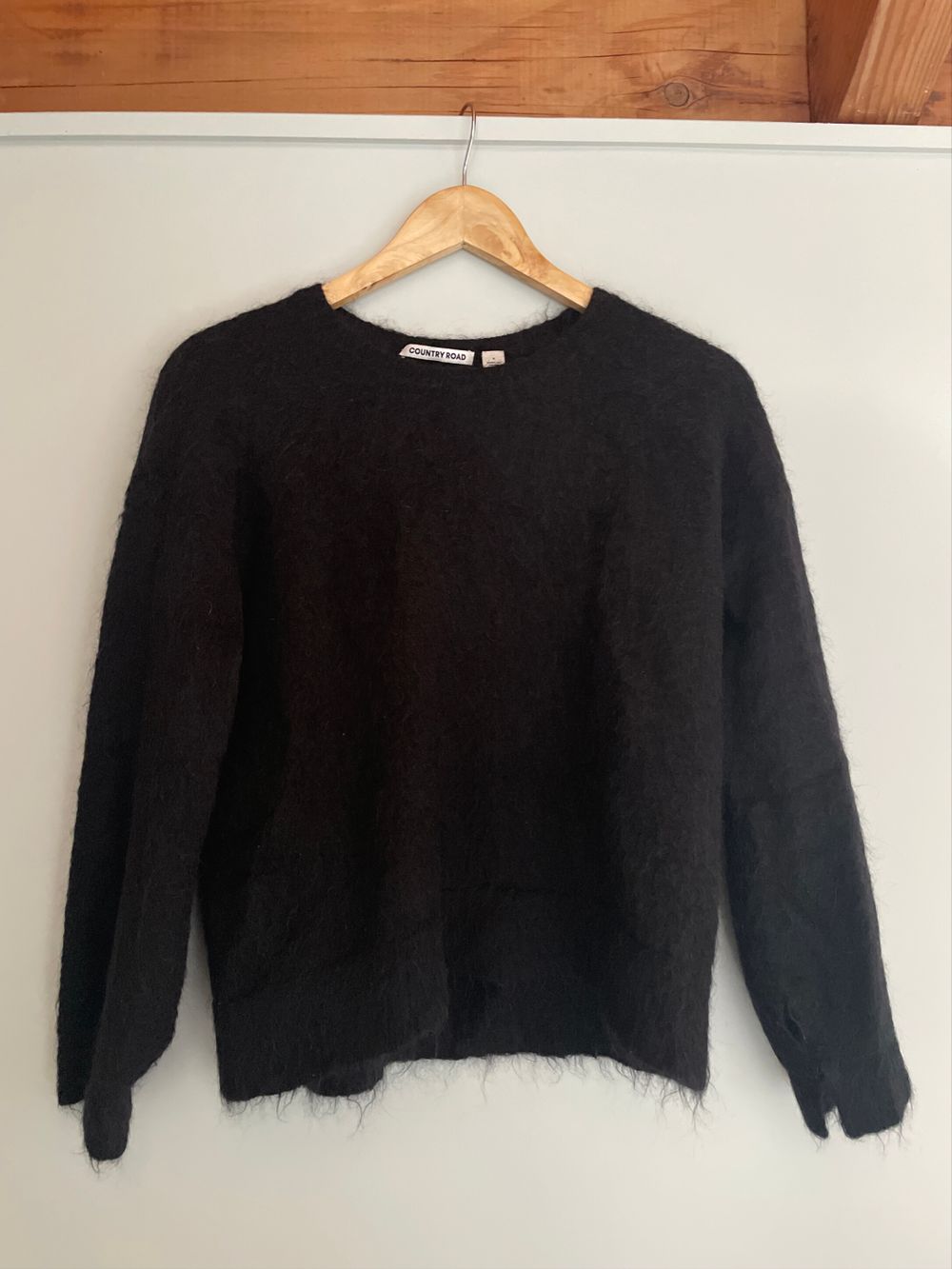 Country Road Black Mohair Blend Jumper