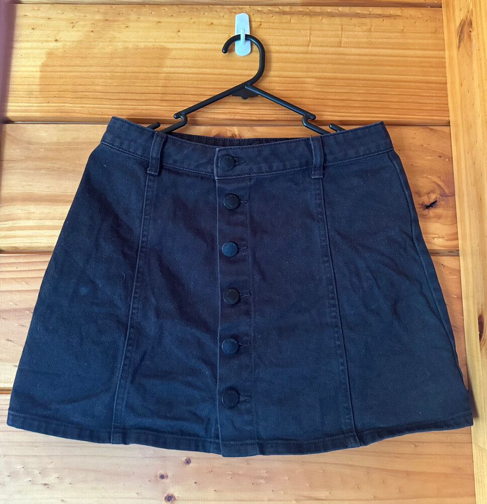 Glassons Black Denim Skirt