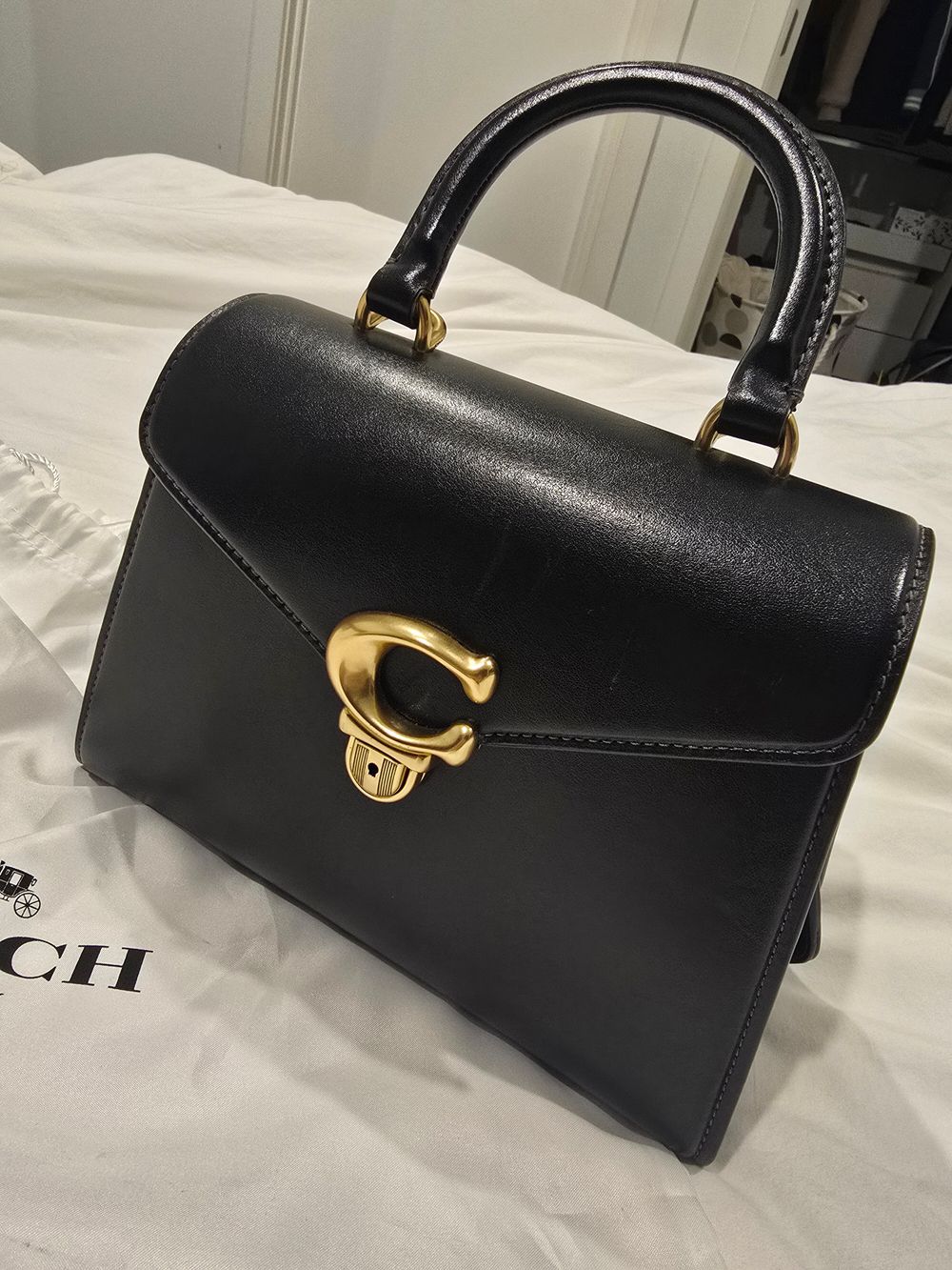 Coach Black Leather Handbag