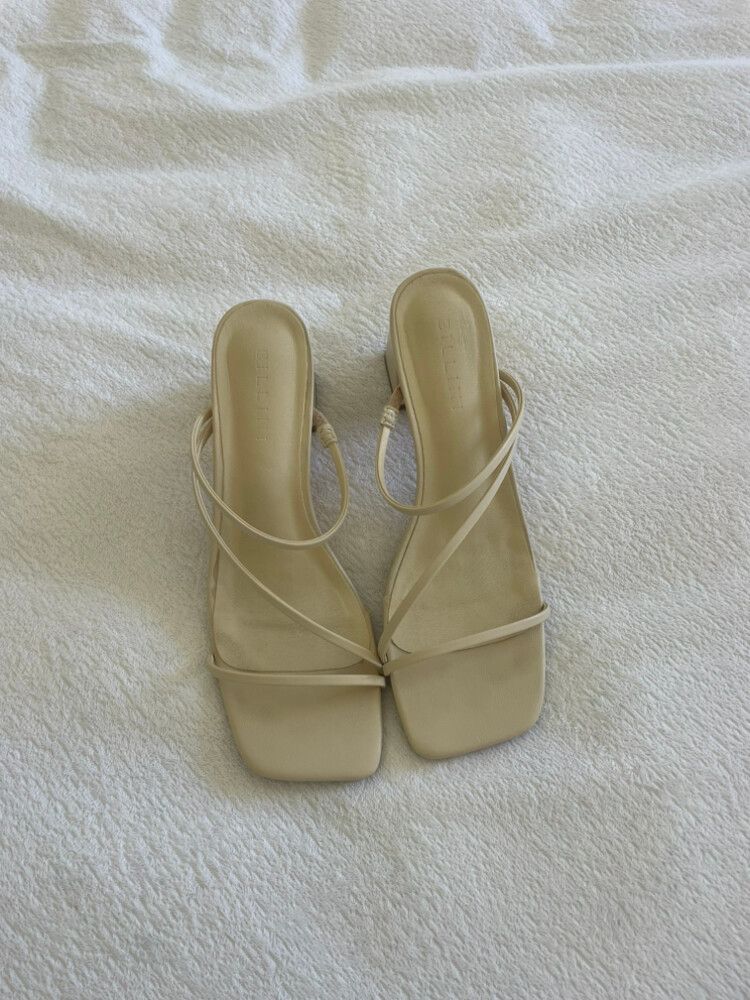 Billini Yazmin Buttercream Strappy Mid Heel