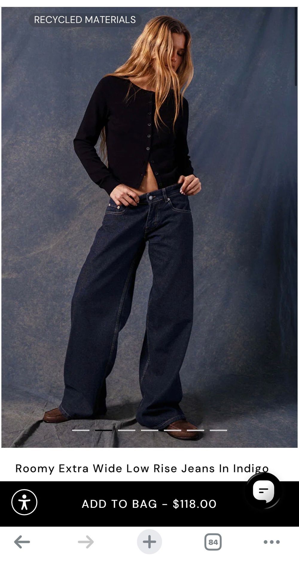 Motel Rocks Low rise roomy jeans