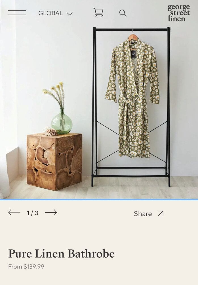 Pure Linen Bathrobe