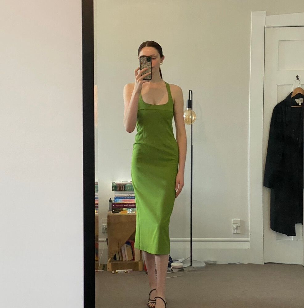 Green Cross Back Dress