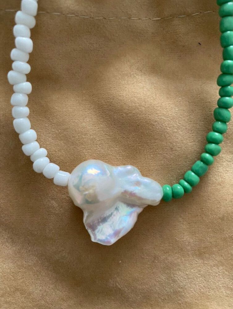Baroque Pearl And Bead Necklace