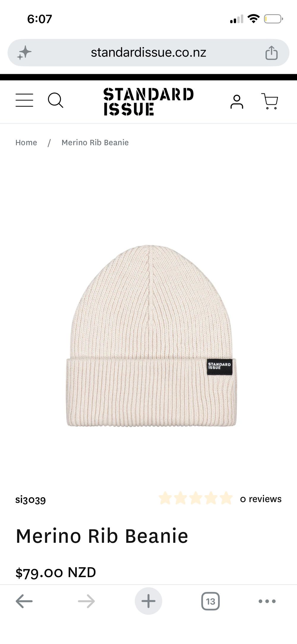 Standard Issue merino beanie