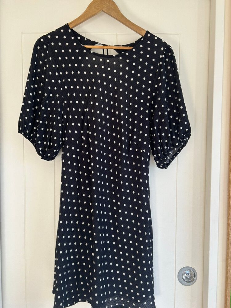 RPM MFG Co. Black Polka Dot Dress
